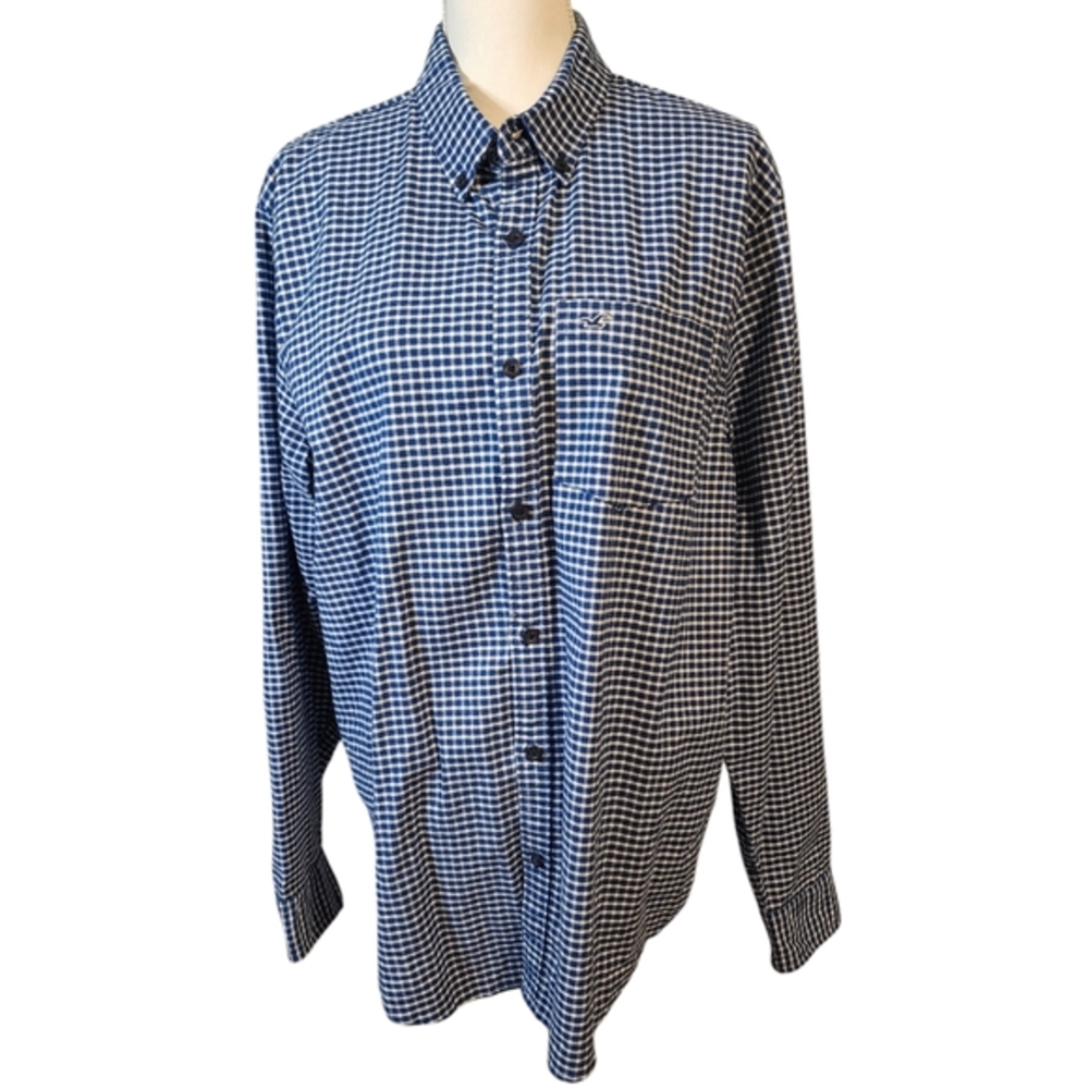 Hollister nwot checkered epic‎ flex button down long sleeve shirt
